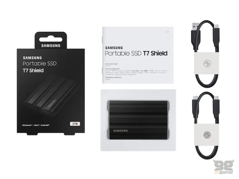 SAMSUNG Portable T7 Shield 2TB crni eksterni SSD MU-PE2T0S 