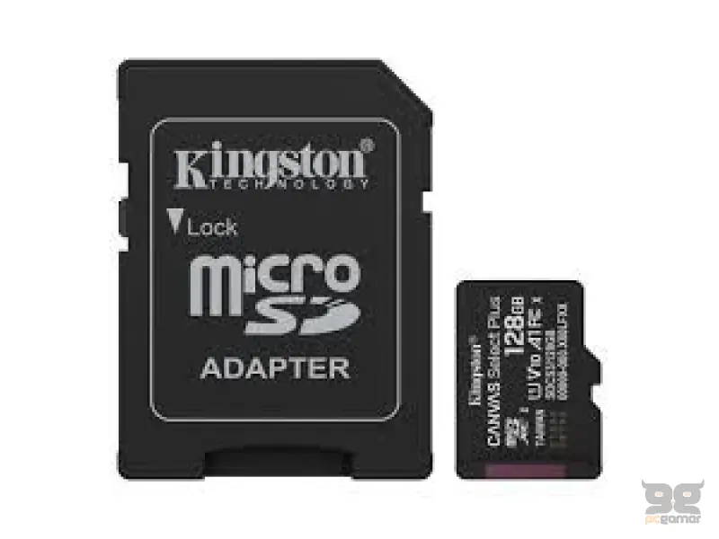 MEM SD MICRO 128GB Kingston Canvas Select Plus + Adapter SDCS3/128GB