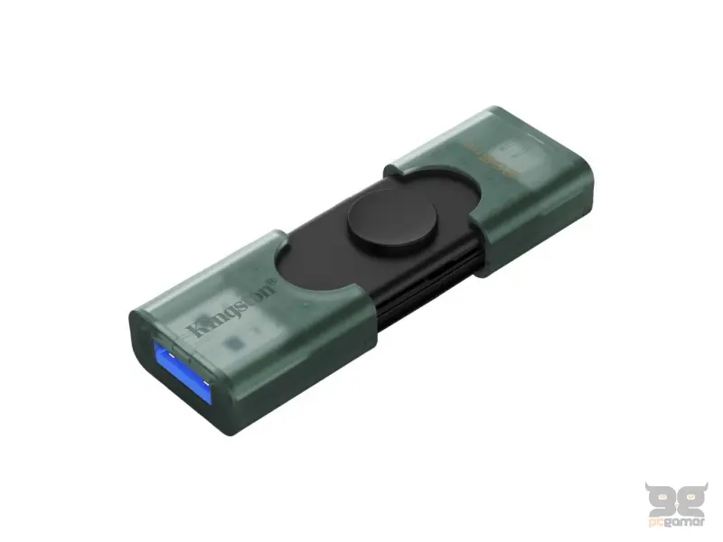KINGSTON DataTraveler 256GB DUO USB Flash Drive, Type-A and USB Type-C, dual moving cap design