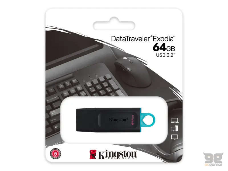 KINGSTON USB DISK DataTraveler Exodia 64GB USB 3.2 High speed, Black
