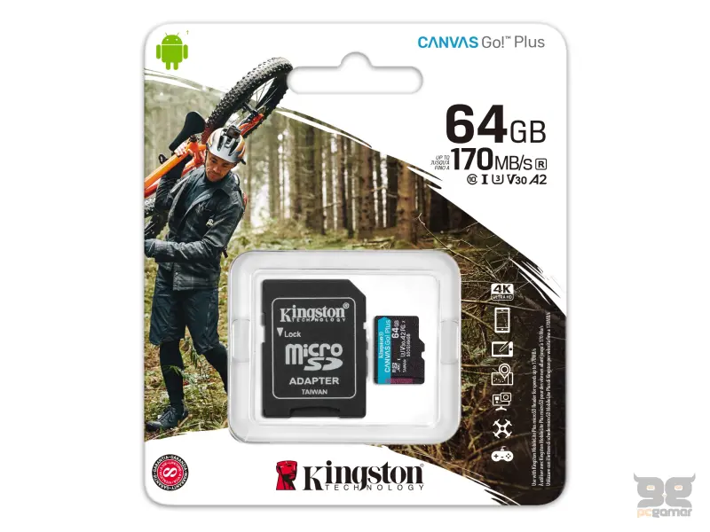 Kingston Micro SDHC 64GB Canvas Go Plus