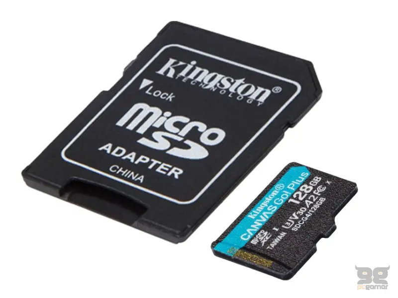 KINGSTON Memorijska kartica U3 V30 microSDXC 128GB Canvas Go Plus 200MB/s A2 + adapter SDCG4/128GB 