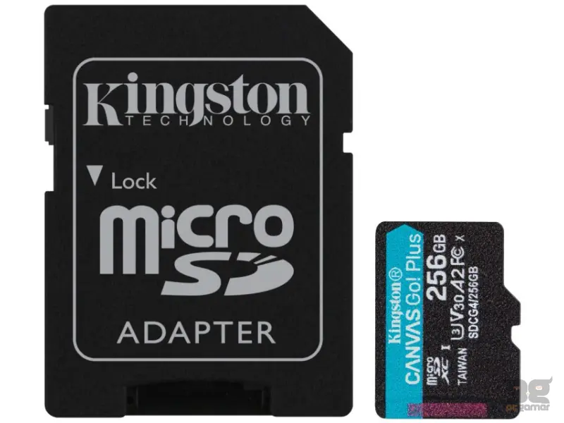 KINGSTON Memorijska kartica U3 V30 microSDXC 256GB Canvas Go Plus 200MB/s A2 + adapter SDCG4/256GB 