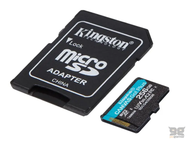KINGSTON Memorijska kartica U3 V30 microSDXC 256GB Canvas Go Plus 200MB/s A2 + adapter SDCG4/256GB 