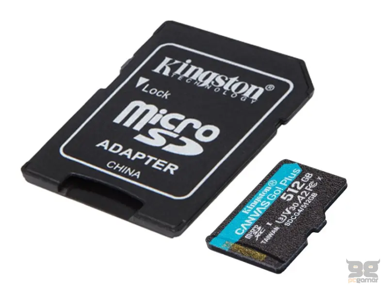 KINGSTON Memorijska kartica U3 V30 microSDXC 512GB Canvas Go Plus 200MB/s A2 + adapter SDCG4/512GB 