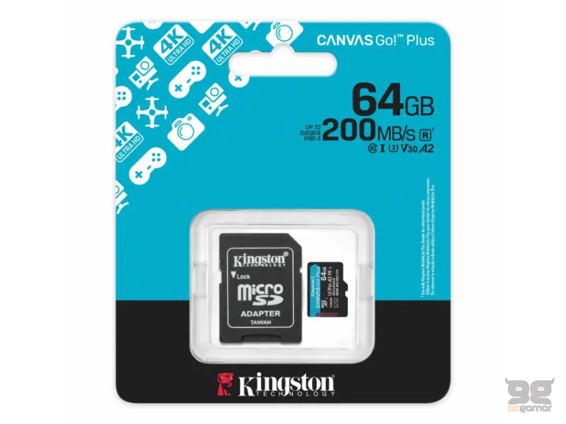 Kingston 64GB SDXC Canvas GO plus Gen2 SDG4/64GB