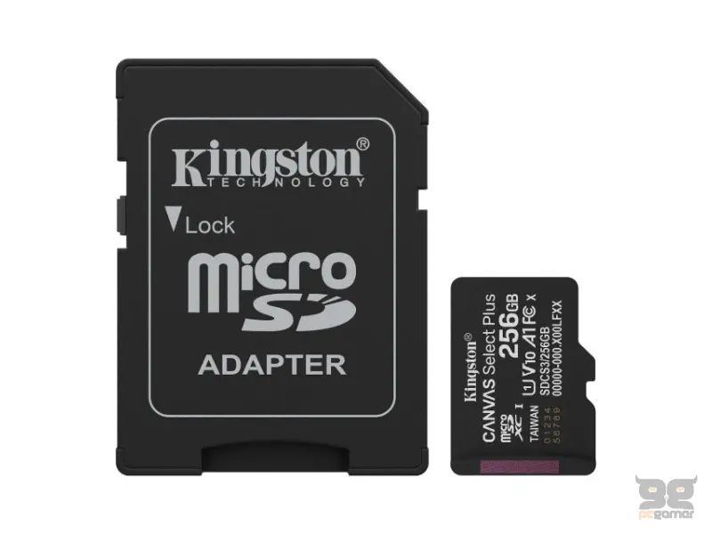 KINGSTON Memorijska kartica U1 V10 SDXC 256GB Canvas Select Plus G3 150R SDCS3/256GB + adapter 