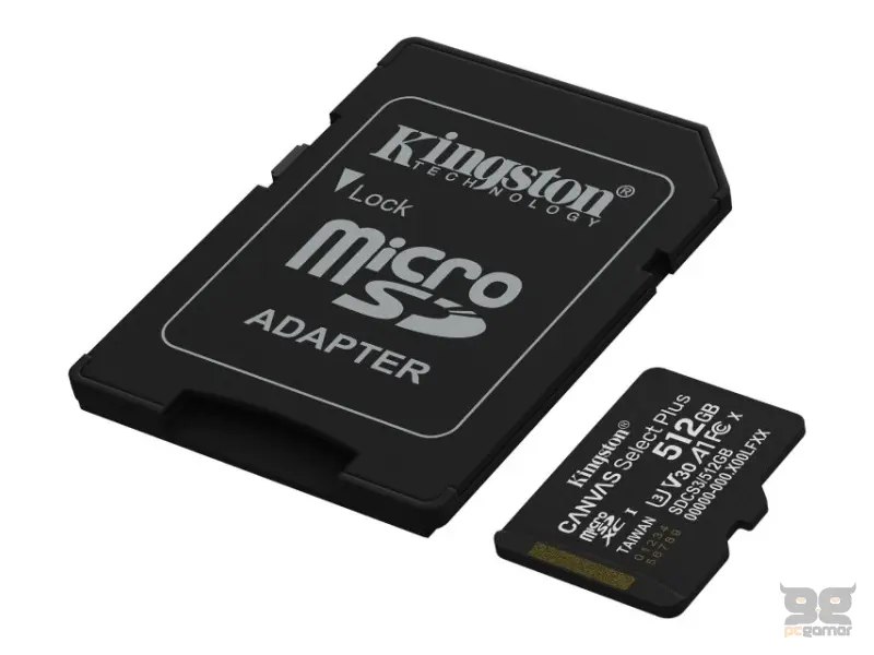 KINGSTON Memorijska kartica U1 V10 SDXC 512GB Canvas Select Plus G3 150R SDCS3/512GB + adapter 