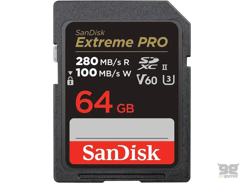 SanDisk Extreme PRO SDXC UHS-II Card - 64GB Up to read/write 280/100 MB/s