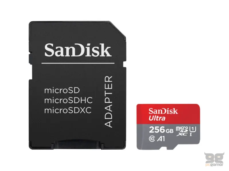 SanDisk Ultra microSD Card 256GB +  SD Adapter, 150 MB/s, Class 10 / UHS-I U1 / A1