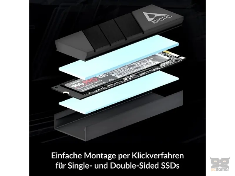 Arctic Cooling Heatsink M.2 SSD M2 Pro Black