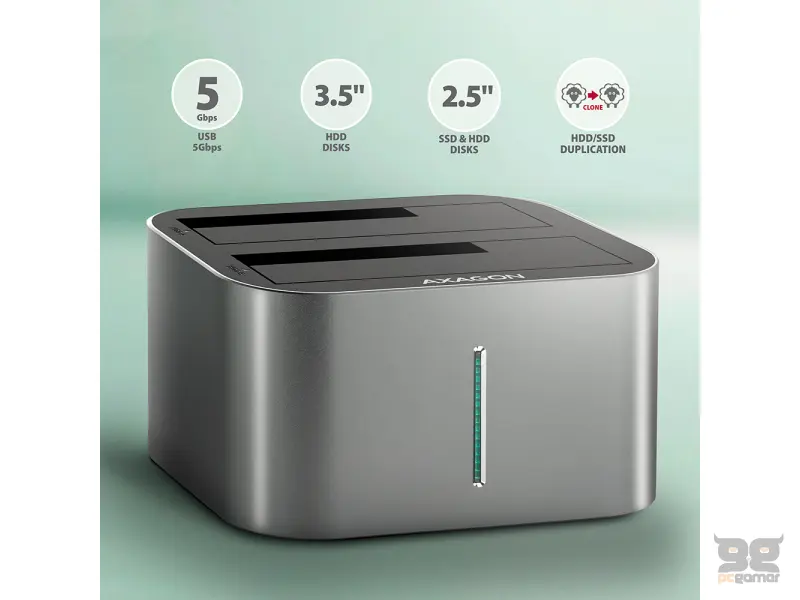 Axagon DOCK STATION USB-C/2.5"/3.5" SATA