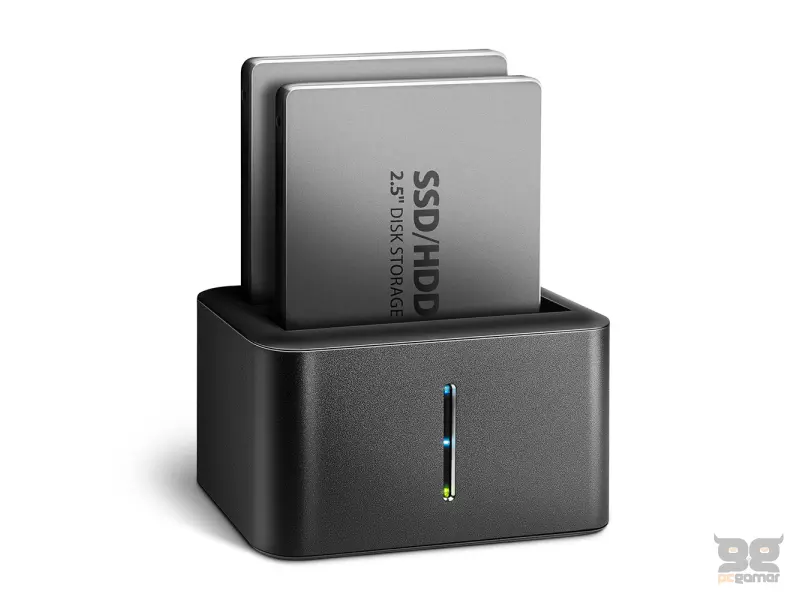 Axagon Dock 2x2.5", USB 3.2, metal, disk cloning