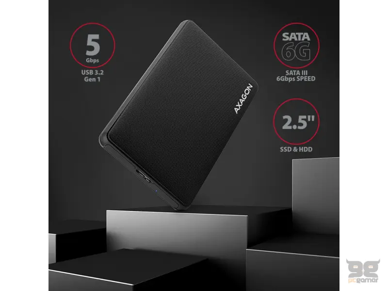 Axagon Eksterno kuciste 2.5" HDD/SSD, EE25-SL, USB 3.2