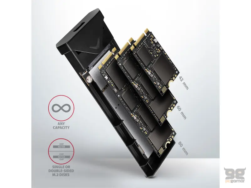 Axagon Eksterno kuciste m.2 NVMe/ USB Type-C EEM2-UB2