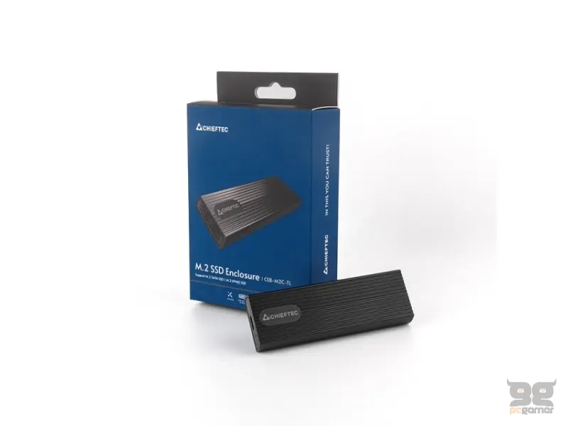 Chieftec Eksterno kuciste za m.2 SSD (NVME + SATA) USB 3.2 Type-C