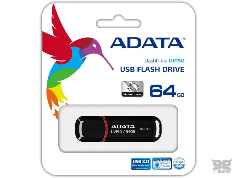ADATA USB Flash Drive 3.2 64GB crni