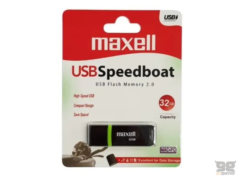 Maxell USB 32GB 2.0 Speedboat-black