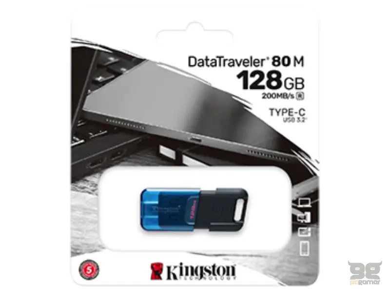 KINGSTON 128GB DataTraveler 80 M USB-C 3.2 flash DT80M/128GB 