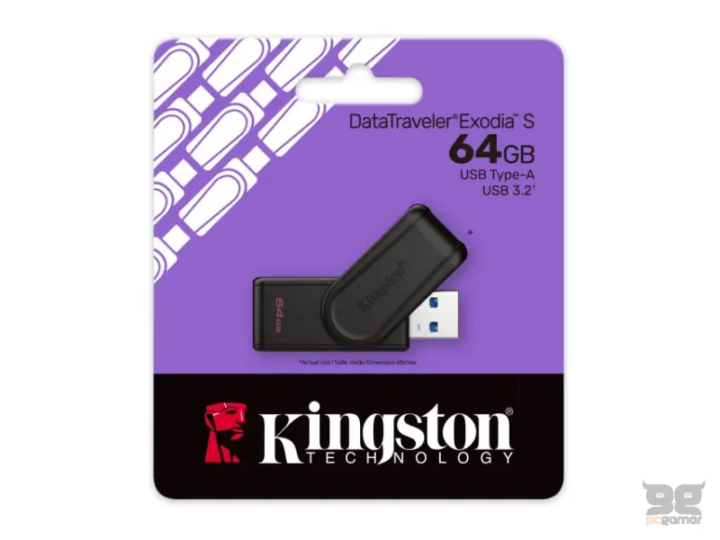 KINGSTON 64GB DataTraveler Exodia S USB 3.2 Gen1 DTXS/64GB 