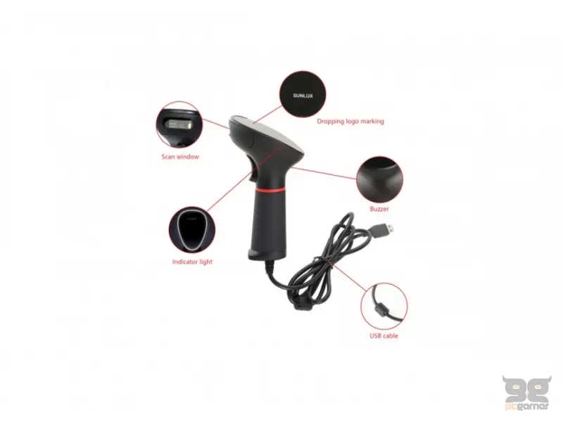 Sunlux XL-SCAN XL-3610S 2D bar-kod čitač (skener) sa postoljem