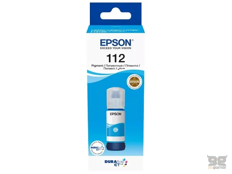 112 EcoTank Pigment Cyan ink bottle