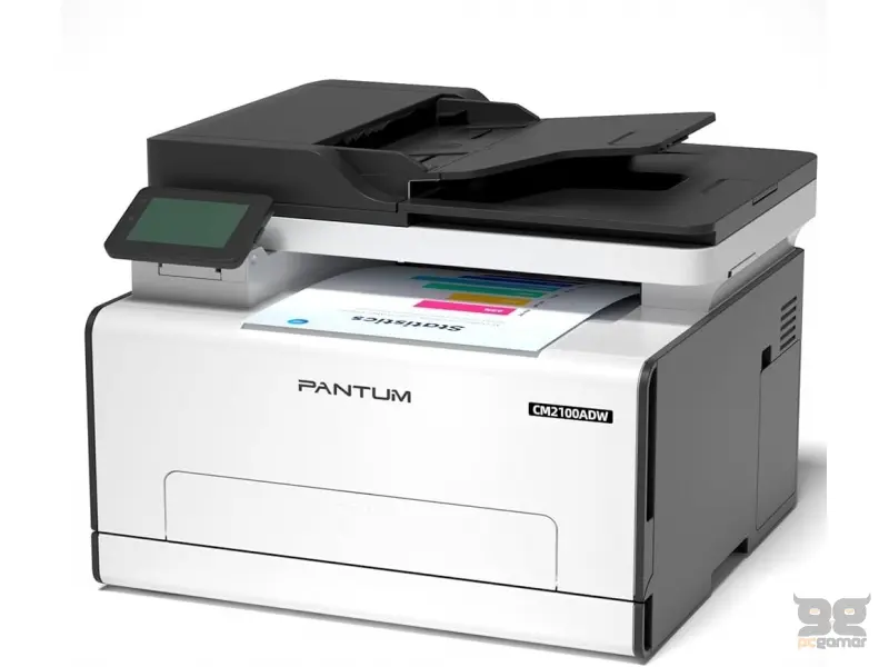 Pantum LASER Color MFP CM2100ADW print 21ppm, Copy, Scan (Scan to PC, E-mail, FTP, Flash drive), CPU 500MHz, 512MB+256GB, ADF 50-sheet, Input tray 250-sheet, Output tray 100-sheet, Duplex, Network, Wi-Fi, Bluetooth, 3.5" Touch screen, monthy up to 30000 pages (toneri 1000/2100/2500 strana)