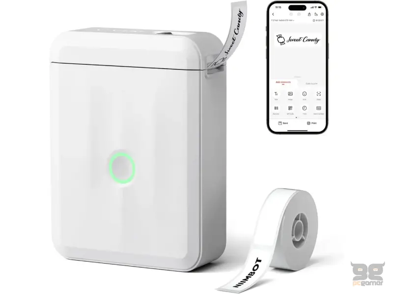 NIIMBOT D110M Portable Label Printer White