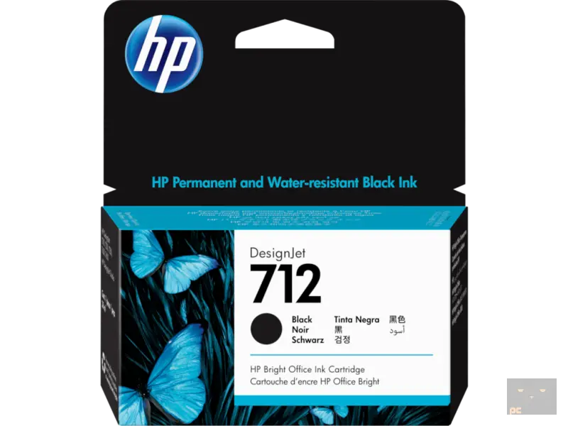 HP 712 38-ml Black DesignJet Ink Cartridge