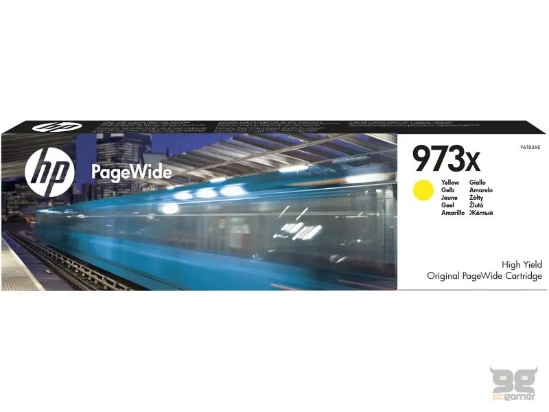 HP 973X High Yield Yellow Orig inal PageWide Cartridge
