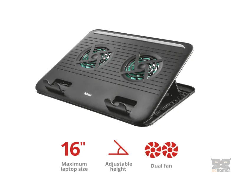 TRUST Cyclone Laptop Cooling Stand for laptops up to 16"