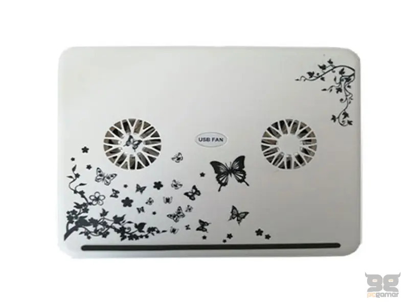 SAMSA Postolje i hladnjak za laptop do 14 inča crno-belo 