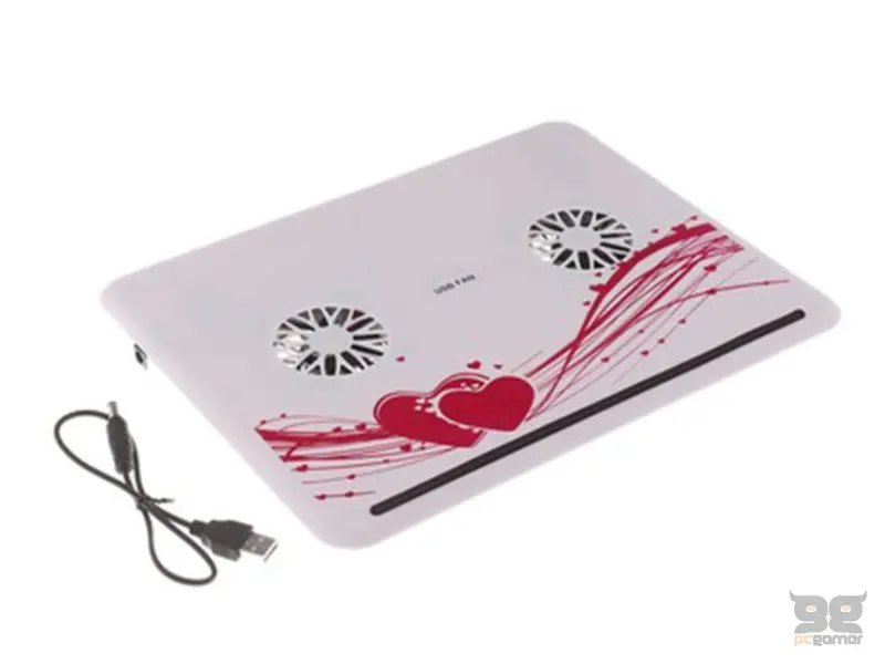 SAMSA Postolje i hladnjak za laptop do 14 inča crveno-belo 