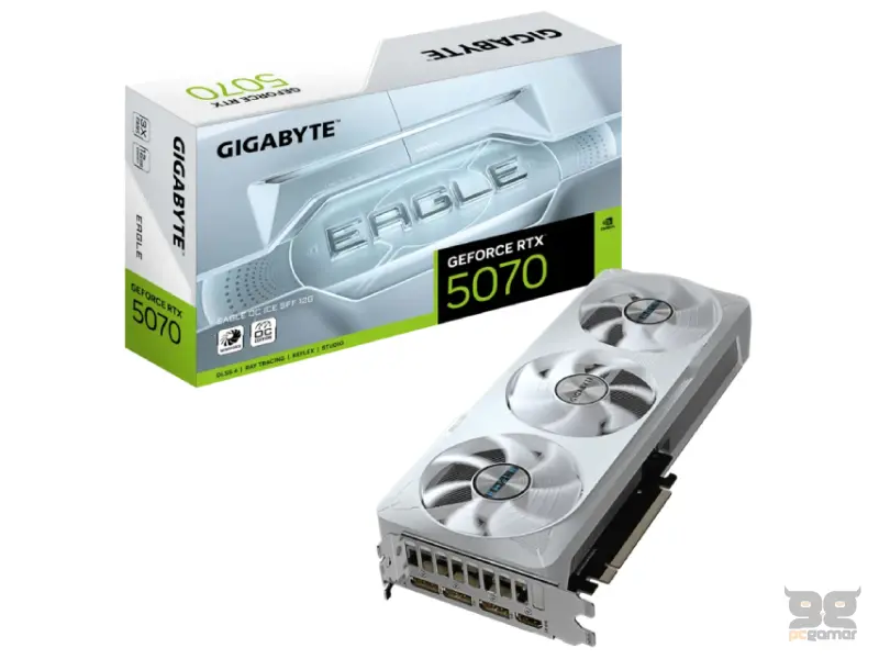 GIGABYTE nVidia GeForce RTX 5070 EAGLE ICE 12GB 192bit GV-N5070EAGLEOC ICE-12GD rev. 1.0 
