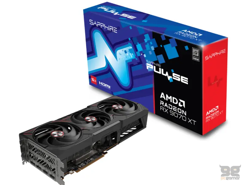 SAPPHIRE AMD Radeon RX 9070 XT 16GB 256bit PULSE RX 9070 XT GAMING 16GB (11348-03-20G) 