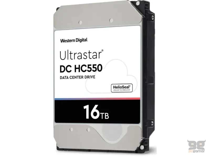 WD 16TB Ultrastar DC HC550 Data Center HDD, 7200 RPM, up to 262MB/s, 512 MB Cache, SATA
