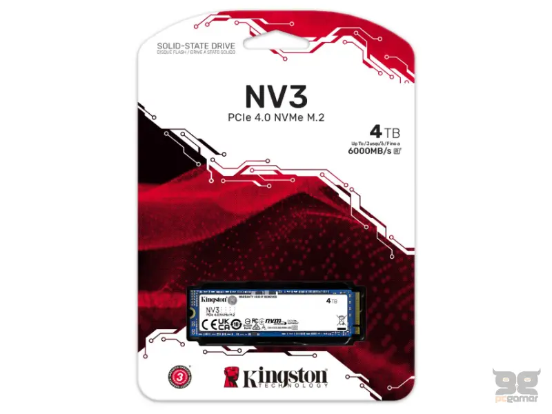 NV3 NVMe M.2 SSD 4TB up to 6000 / 5000MB