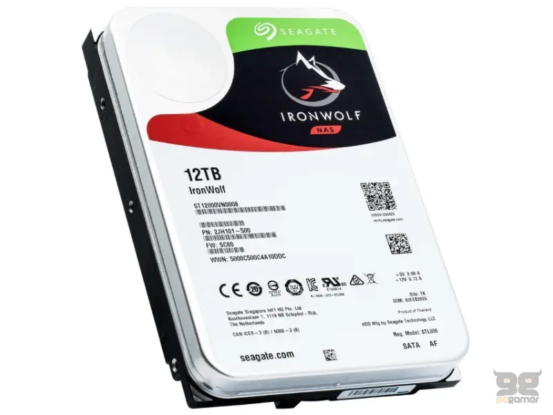 SEAGATE 12TB 3.5 inča SATA III 256MB ST12000VN0008 Ironwolf 