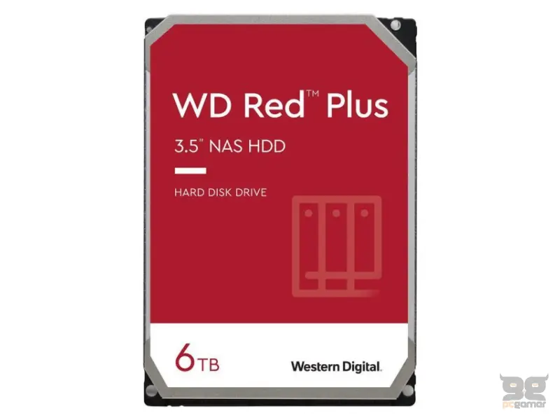 WD 6TB 3.5 inča SATA III 256MB IntelliPower WD60EFPX Red Plus 