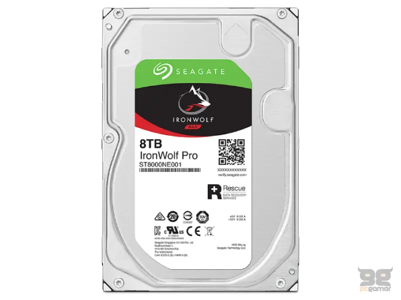 SEAGATE 8TB 3.5 inča SATA III 256MB 7.200 ST8000NT001 IronWolf Pro NAS 