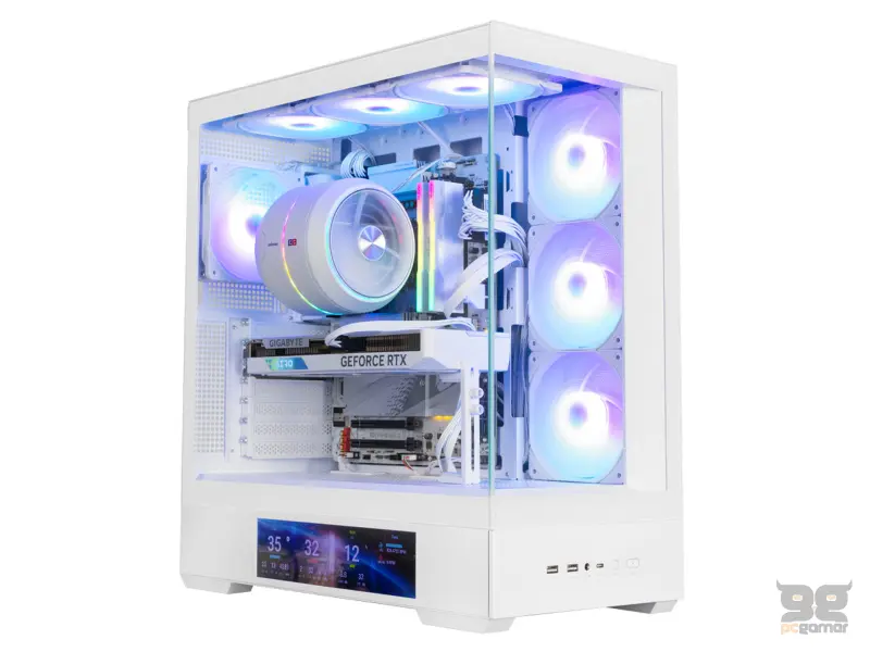 Zalman CASE P40 DS White 4x120 ARGB 9.1" LCD