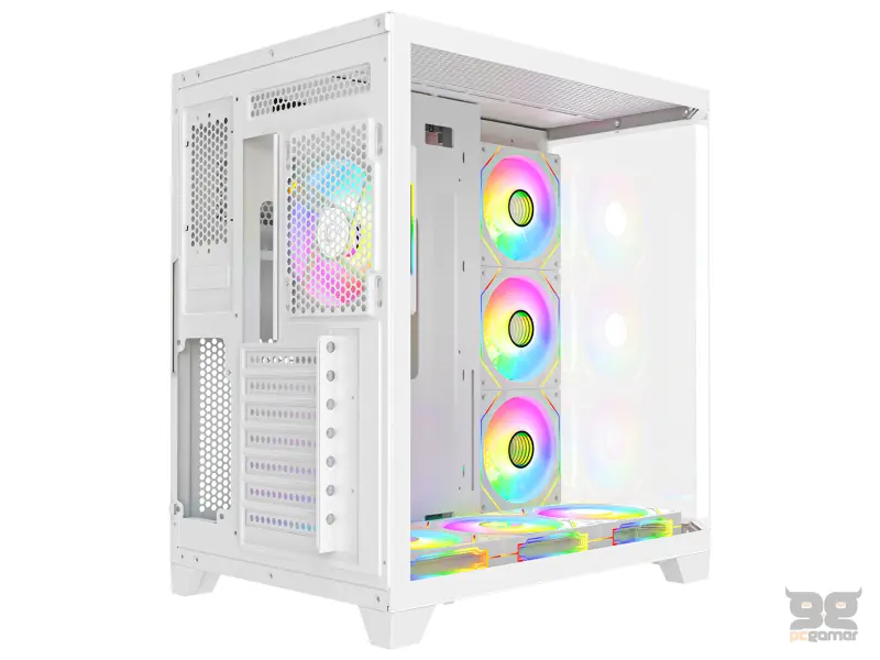 Rampage CASE MEGA V1 7x120mm ARGB 850W 80+ Bronze White