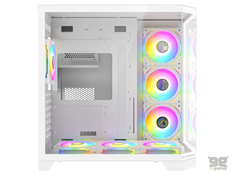 Rampage CASE MEGA V1 7x120mm ARGB 850W 80+ Bronze White