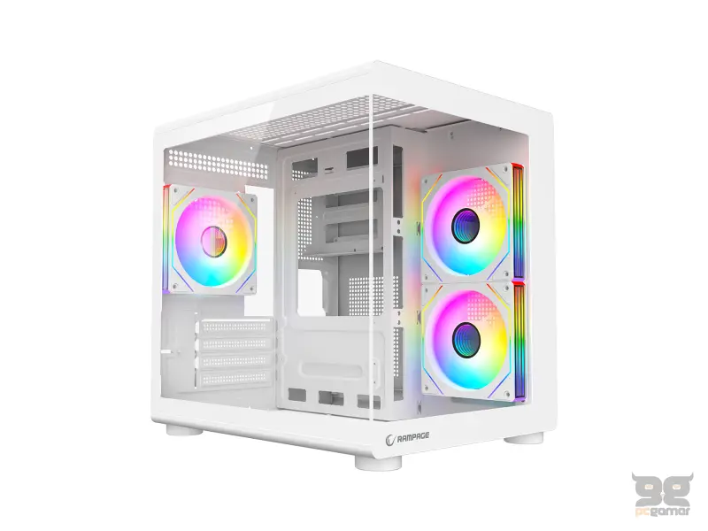 Rampage CASE MINID V1 3x120mm ARGB 750W 80+ Bronze White