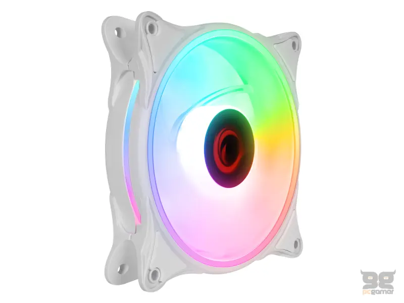 Rampage Cooler GLARE F50 120mm Rainbow RGB bijeli