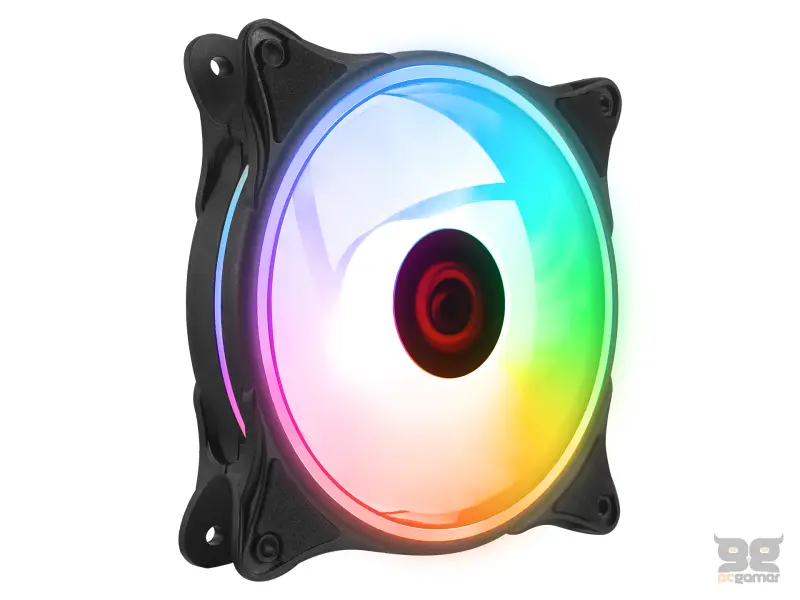 Rampage Cooler GLARE F50 120mm Rainbow RGB crni