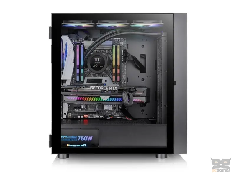 THERMALTAKE H570 TG ARGB Mid Tower, Tempered Glass/Mesh Front Panel/120mm ARGB Lite Fan*3/USB 3.0*2