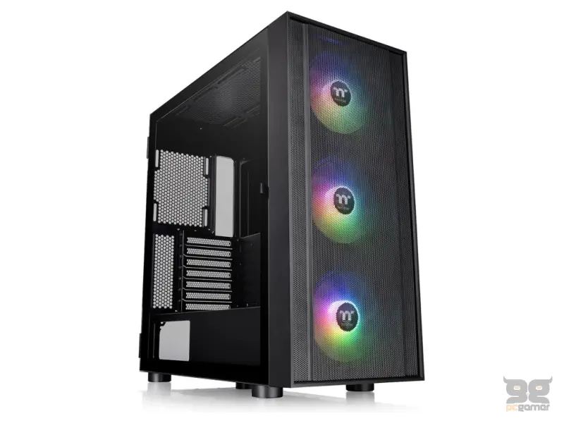THERMALTAKE H570 TG ARGB Mid Tower, Tempered Glass/Mesh Front Panel/120mm ARGB Lite Fan*3/USB 3.0*2