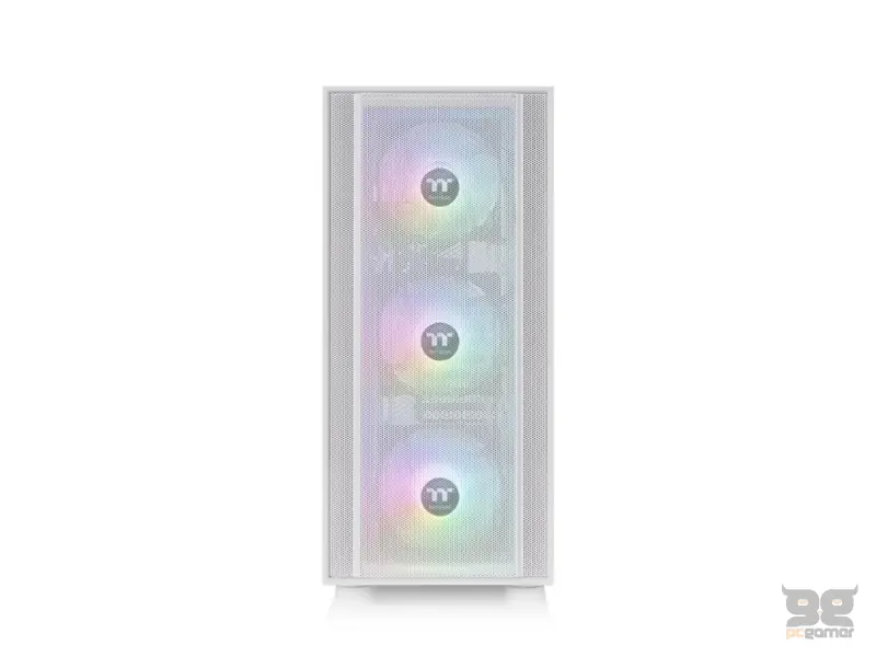 THERMALTAKE H570 TG Snow ARGB Mid Tower, Tempered Glass/Mesh Front Panel/120mm ARGB Lite Fan*3/USB