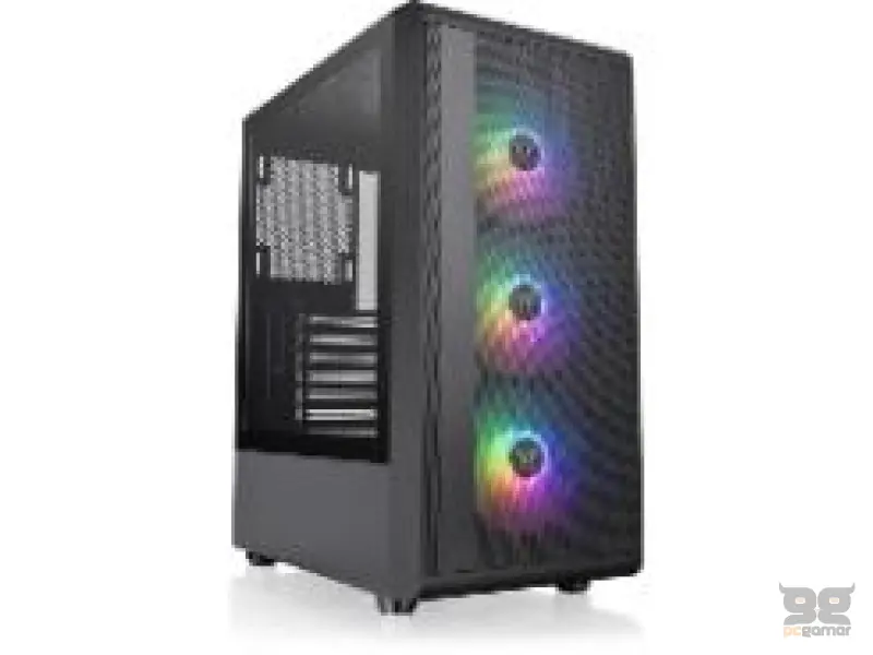 THERMALTAKE S200 TG ARGB Mid Tower Chassis, Mesh, 3x hydraulic bearing 120mm ARGB, USB 3.0 x 2